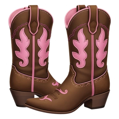 cowgirl boots cute a tiny bit of pink on it sticker
