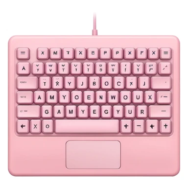 Pastel pink gaming computer keyboard sticker