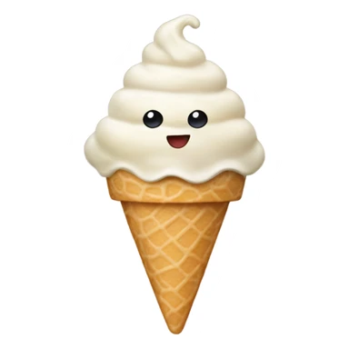 ice cream vanilla with topping bobba sticker