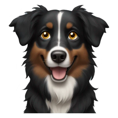 Small black australian shepherd dog casting spell  sticker