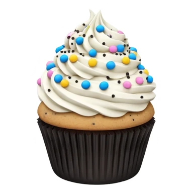 Cookies and cream cupcake with cookies and cream bites sticker