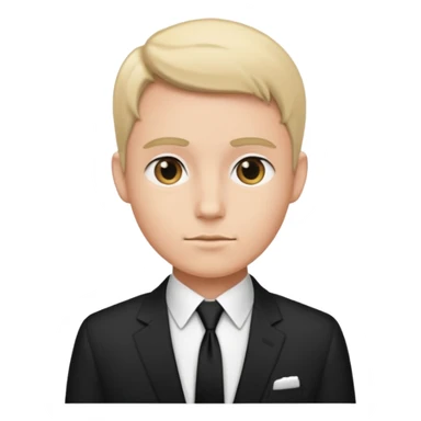 white shirt & black tie sticker