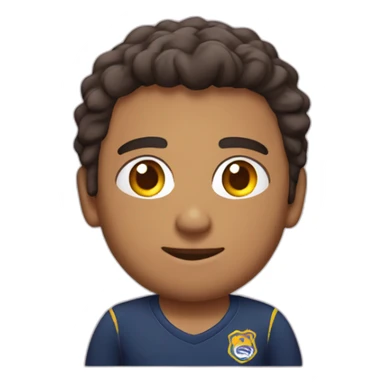 Chico con camiseta de Boca jrs sticker