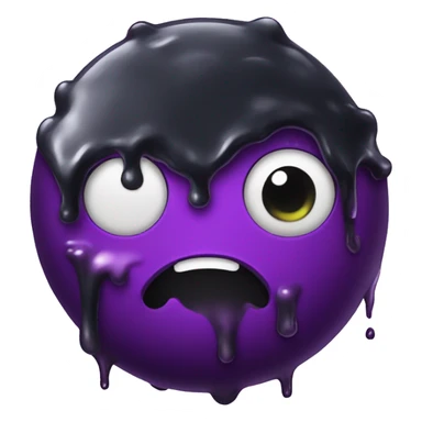 Black purple slime who melt sticker