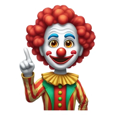 clown pointing  sticker