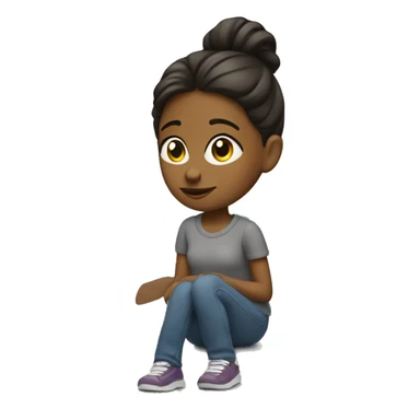 A girl goes to the bank sticker