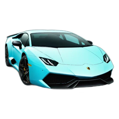 cyan and black gradient lamborghini sticker