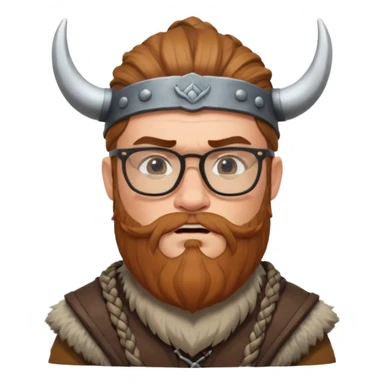 Glasses-Wearing wild viking büst sticker