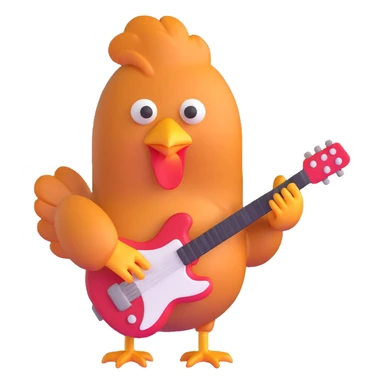 chicken nugget guitar sticker
