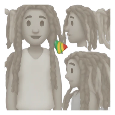 white rastaman sticker