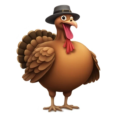 Fat lazy turkey sticker