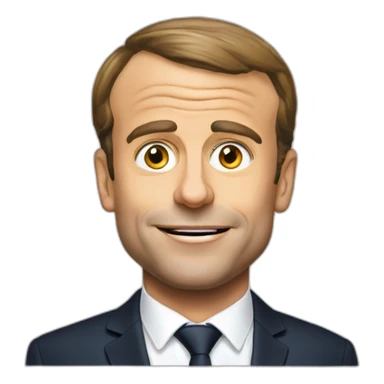 Emmanuel Macron avec un hamburger sticker