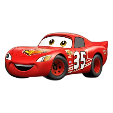 El rayo mcqueen con el número 95  sticker