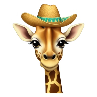 giraffe wearing a sonbereo  sticker