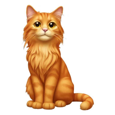 Long hair orange cat  sticker