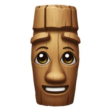 Wooden totem sticker