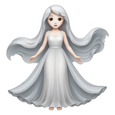 creepy ghost woman sticker