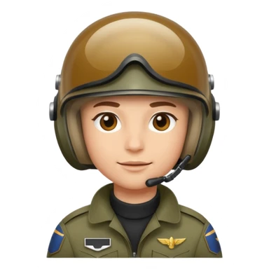 a military pilot in an aviation helmet and a modern uniform. maximum quality sticker