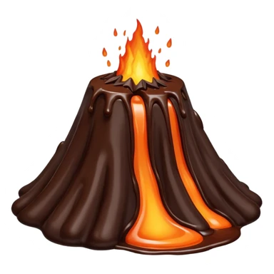 Volcano Experiment instead fire chocolate is coming out  sticker