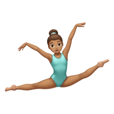 Light brown girl doing gymnastics  sticker