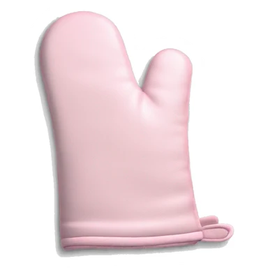 Realistic light pink oven mitt sticker