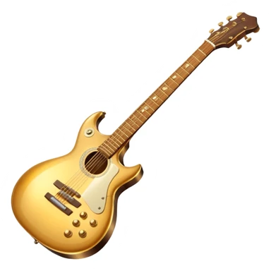 cinematic-realistic-guitar,-polished-metal,-warm-golden-reflections-dancing-along-its-surface,-soft-hands-carefully-positioned-over-the-keys,-glowing-with-an-elegant-and-airy-charm. sticker