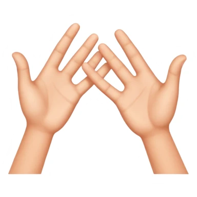 Two hands giving jazz-hands motion, maybe with little sparkles. sticker