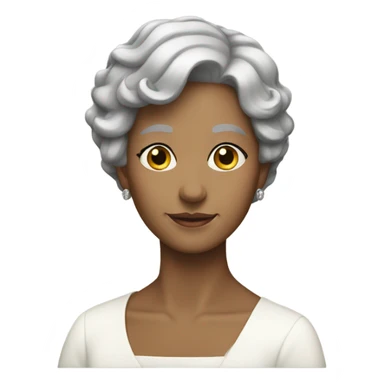 queen with short grey hair sticker
