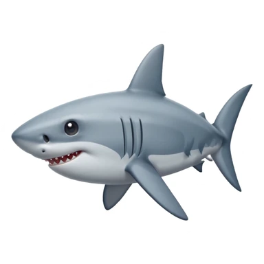 Shark with star eyes sticker