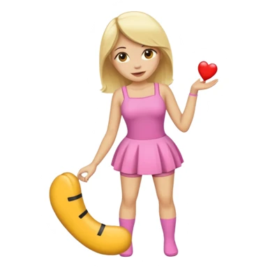 Femme blonde dans un déguisement de chaussette géante sticker