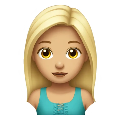 Niña rubia sin flequillo rrubia sticker