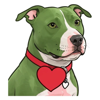 Pitbull love sticker
