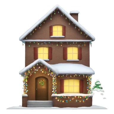 House with christmas lights  sticker