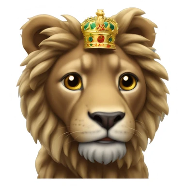 Un leon  rugiendo con corona de brillo de Reyna  sticker