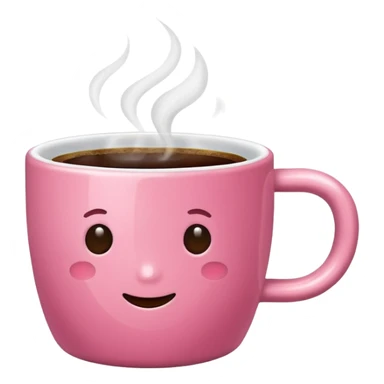 A pink cup of coffee sticker
