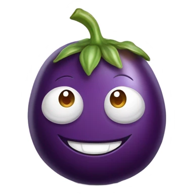 Happy eggplant and happy peach  sticker