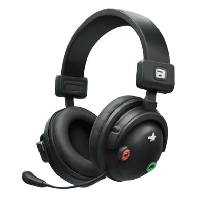 Black gaming headset  sticker