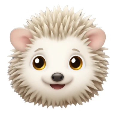 Hedgehog with a white cute bow in her head sticker