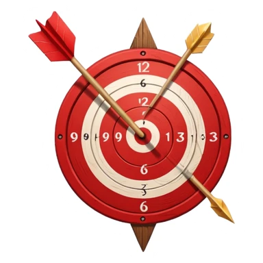 Angled target with an arrow in the center sticker