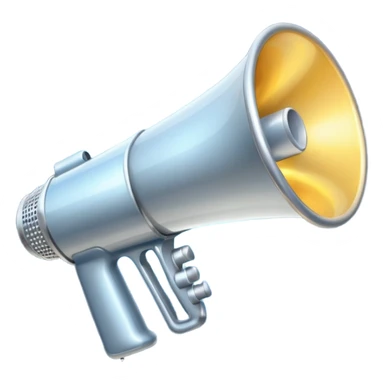 megaphone with sparkles sticker
