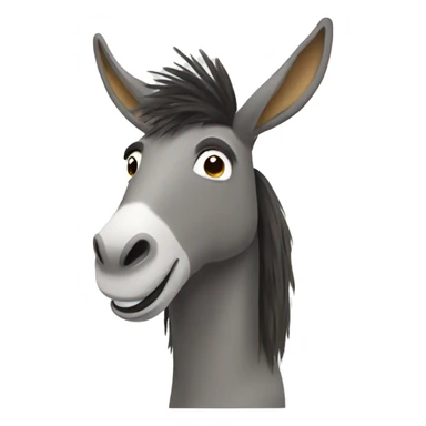Donkey with grass hair sticker
