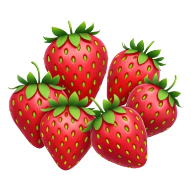 rainbow shining strawberries falling sticker