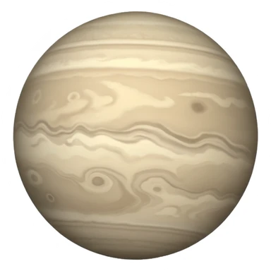 Venus planet emoji, pale warm grey sphere, gentle haze, soft cloudy appearance, simple and round, no text sticker