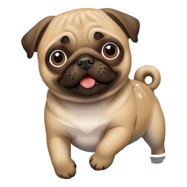 Pug  nadando sticker
