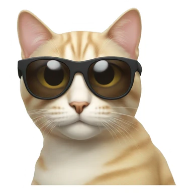 Cat with sunglasses sticker