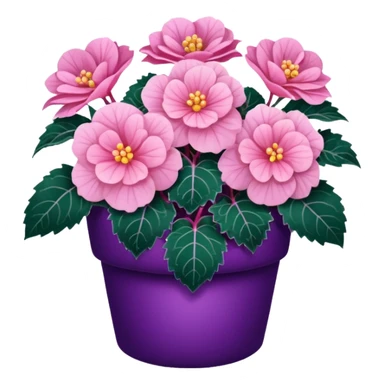 super realistic light pink and purple begonia sticker