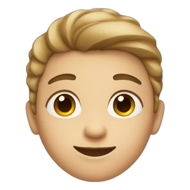 gender neutral face close-up sticker