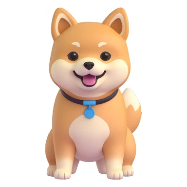 shiba inu standing happy, it sticker