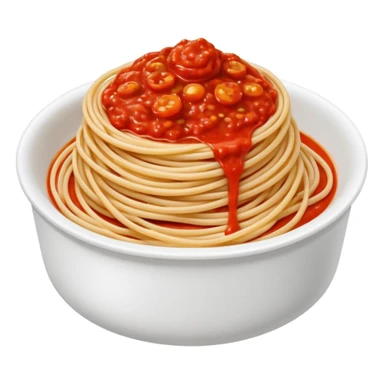 spaghetti pasta with tomato sauce in de top sticker