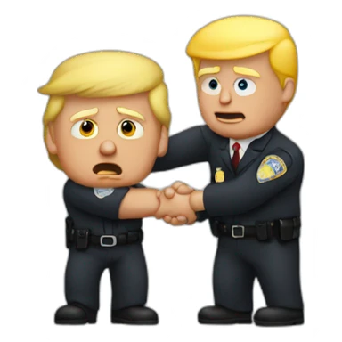 trump-getting-arrested sticker